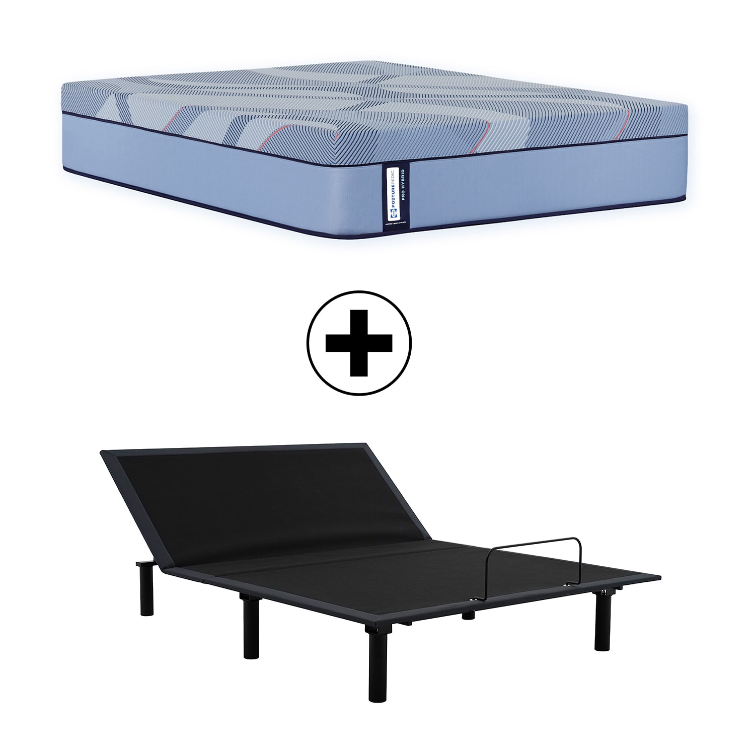 Sealy Posturepedic Gatemore 13" Hybrid Medium Tight Top - Mattress + Adjustable Base