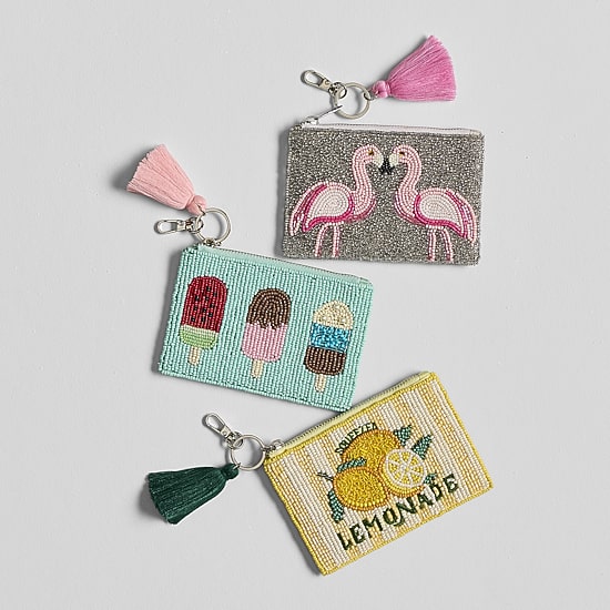 SOL and MER Beaded Ice Cream Coin Purse Womens Wallet