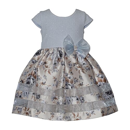 Bonnie Jean Babies' Toddler Girls Short Sleeve Fit + Flare Dress In Blue