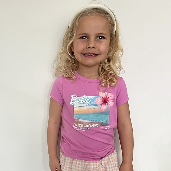Grayson Little Toddler Girls Crew Neck Short Sleeve Regular Fit Barbie Graphic T-Shirt