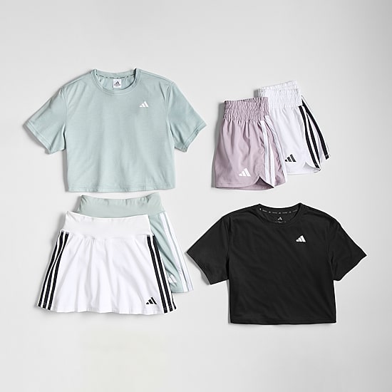 adidas Womens Crew Neck Short Sleeve Active Crop Top