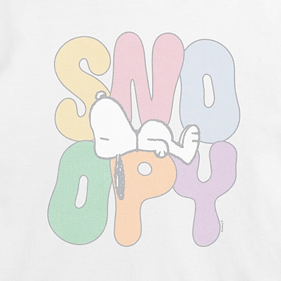 Sleepy Womens Juniors Crew Neck Short Sleeve Classic Fit Peanuts Snoopy Graphic T-Shirt