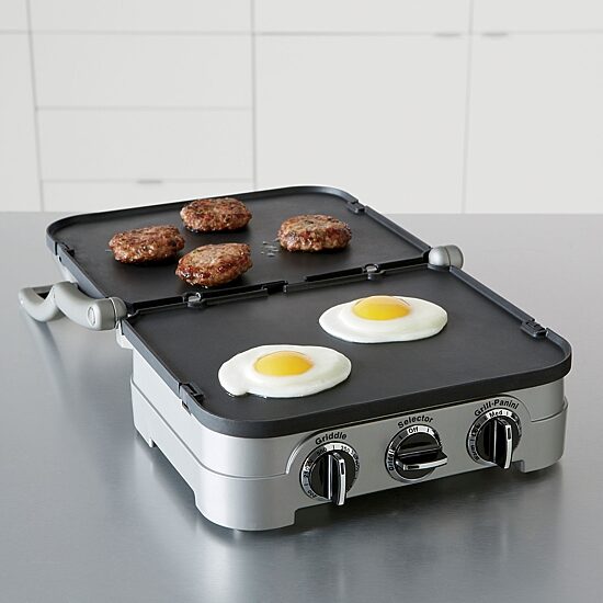 Cuisinart® Griddler + Removable Dishwasher-Safe Plates GR-4JCP