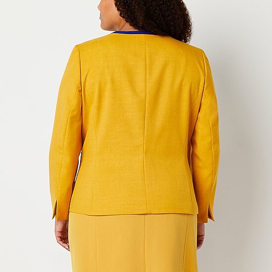 Black Label by Evan-Picone Womens Plus Classic Fit Suit Jacket