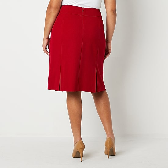 Black Label by Evan-Picone Womens Plus Suit Skirt