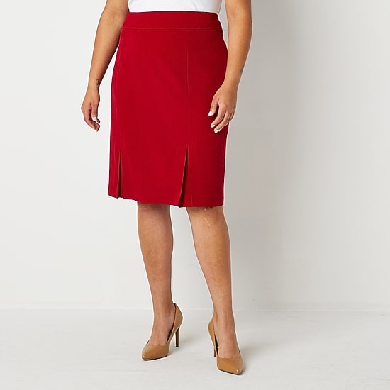 Black Label by Evan-Picone Womens Plus Suit Skirt