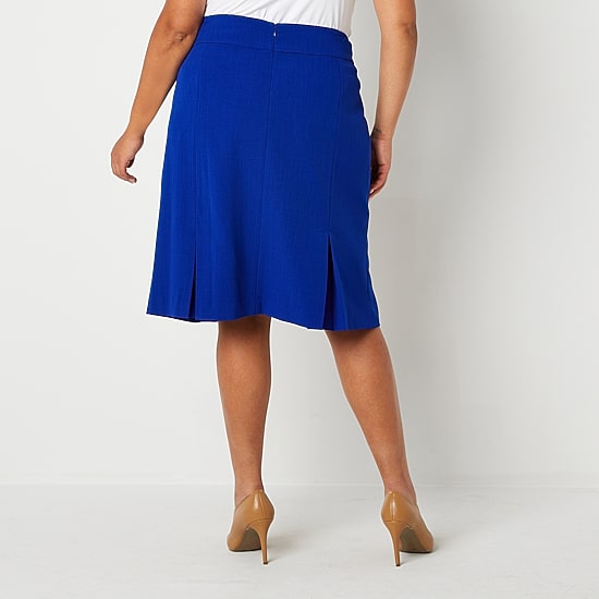 Black Label by Evan-Picone Womens Plus Suit Skirt