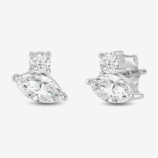 (F / Si2) 1 CT. T.W. Lab Grown White Diamond 10K Gold 6.8mm Stud Earrings