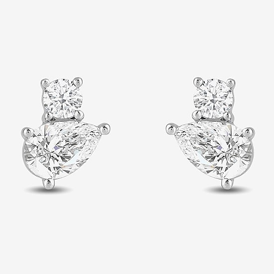 (F / Si2) 1 CT. T.W. Lab Grown White Diamond 10K Gold 8.2mm Stud Earrings