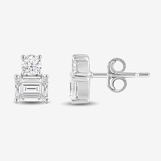 (F / Si2) 1/2 CT. T.W. Lab Grown White Diamond 10K Gold 5.1mm Stud Earrings