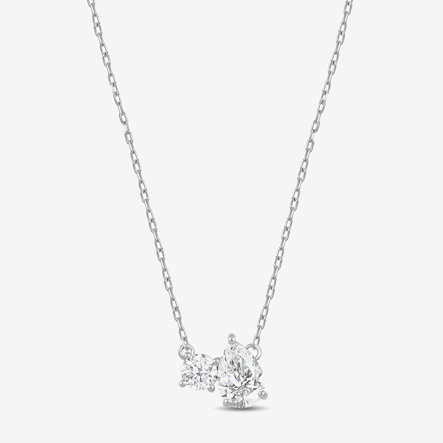 (F / Si2) Womens 1 CT. T.W. Lab Grown White Diamond 10K Gold 18 Inch Pendant Necklace