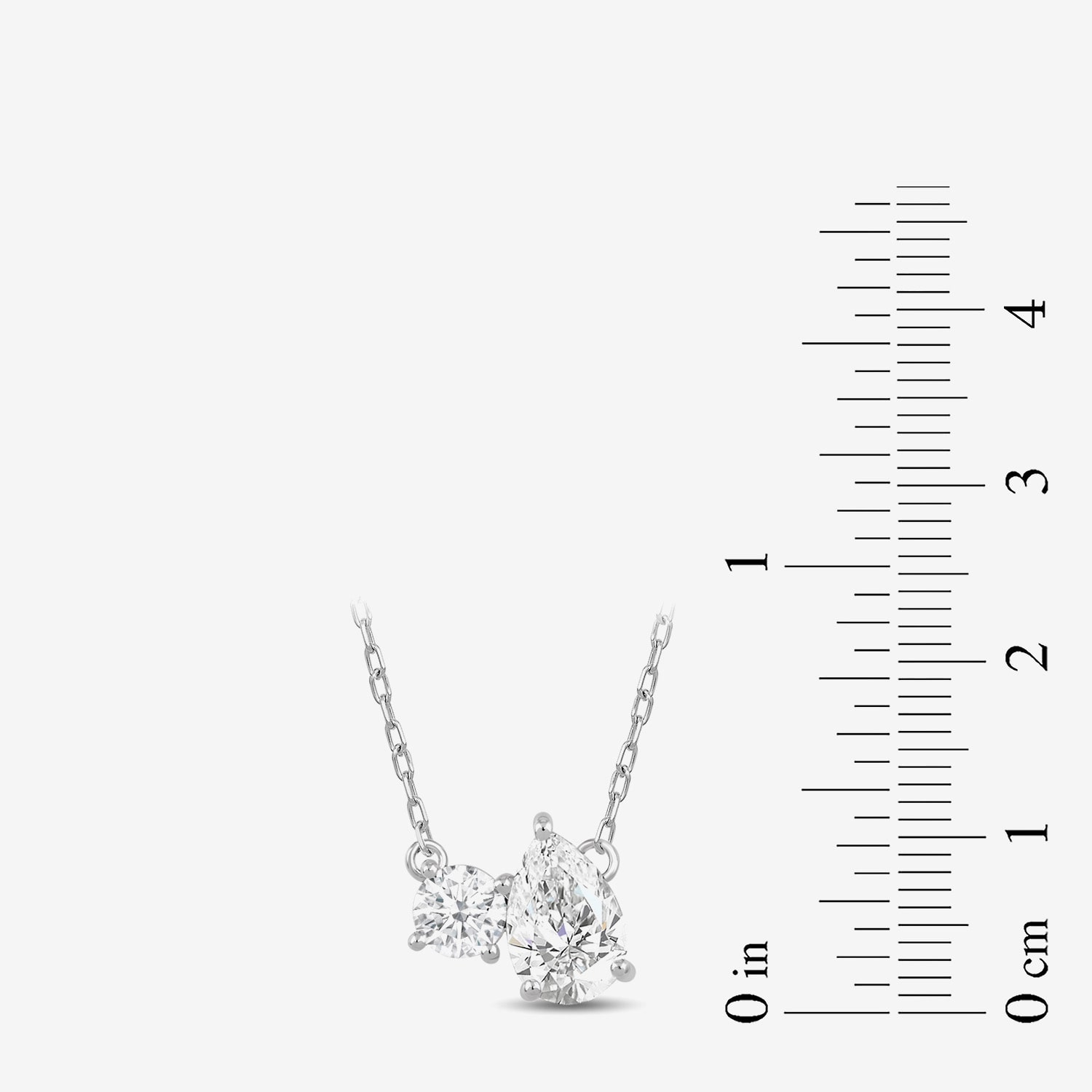 (F / Si2) Womens 1 CT. T.W. Lab Grown White Diamond 10K Gold 18 Inch Pendant Necklace