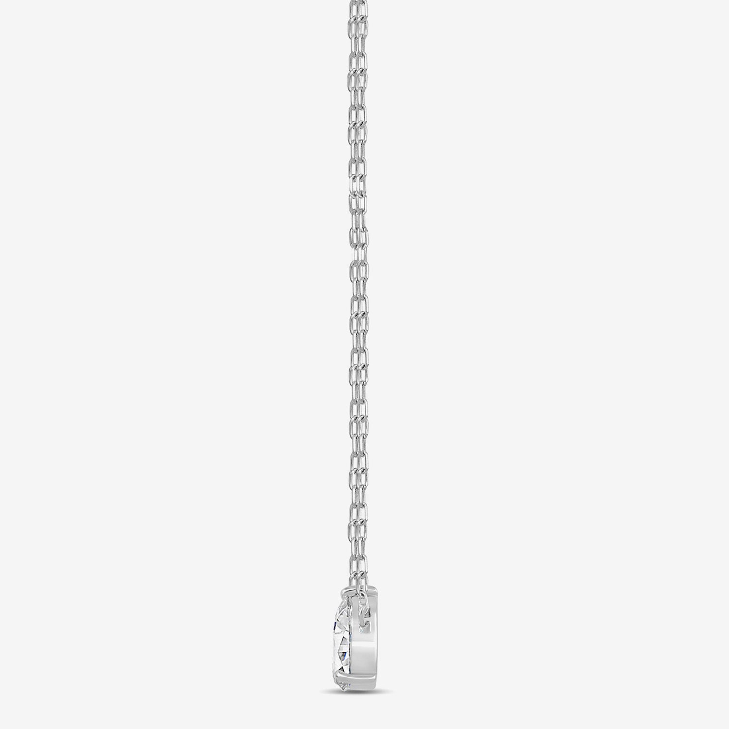 (F / Si2) Womens 1 CT. T.W. Lab Grown White Diamond 10K Gold 18 Inch Pendant Necklace