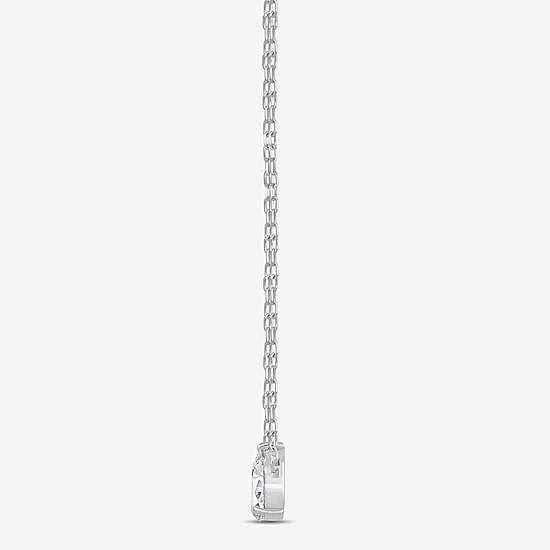 (F / Si2) Womens 1 CT. T.W. Lab Grown White Diamond 10K Gold 18 Inch Pendant Necklace