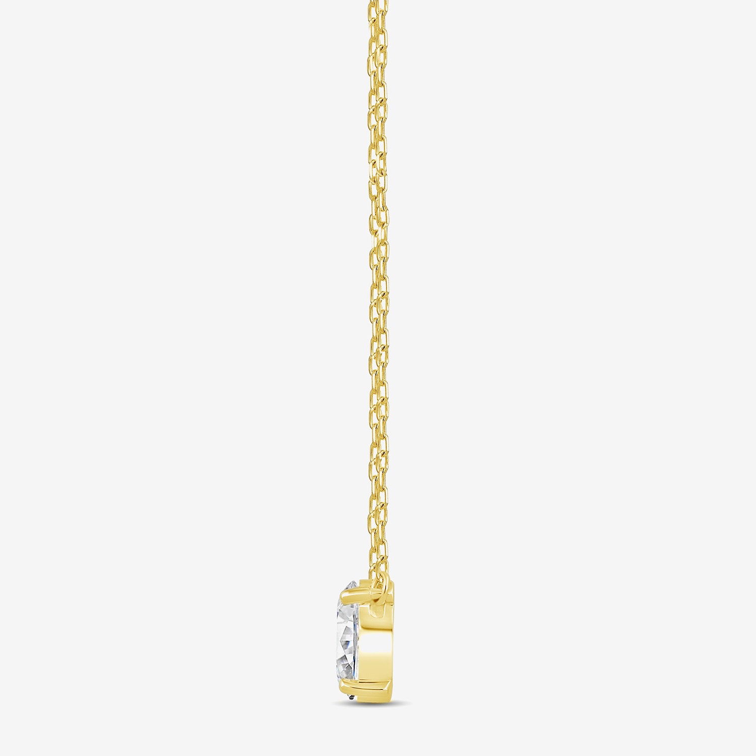 (F / Si2) Womens 1 CT. T.W. Lab Grown White Diamond 10K Gold 18 Inch Pendant Necklace