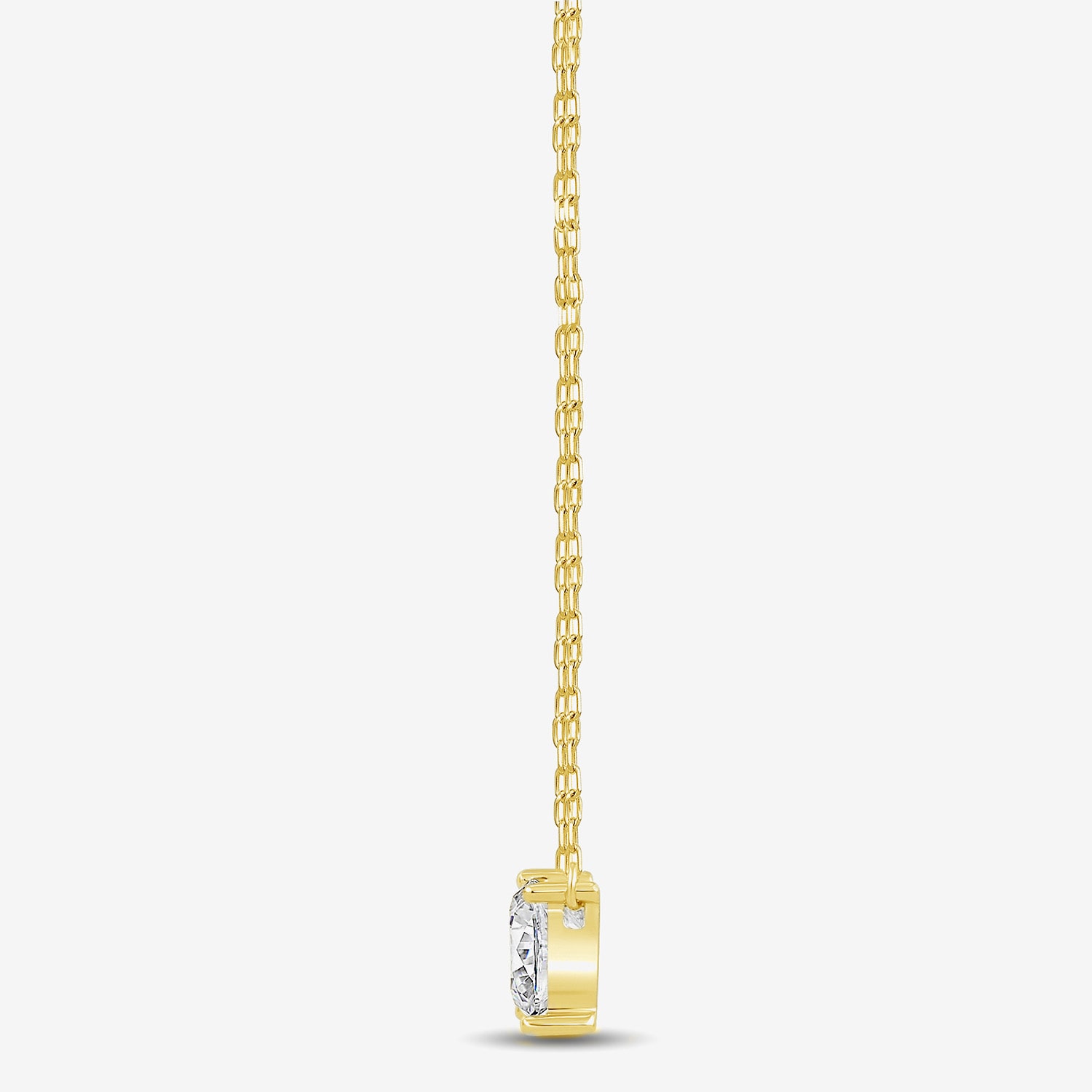 (F / Si2) Womens 1 CT. T.W. Lab Grown White Diamond 10K Gold 18 Inch Pendant Necklace