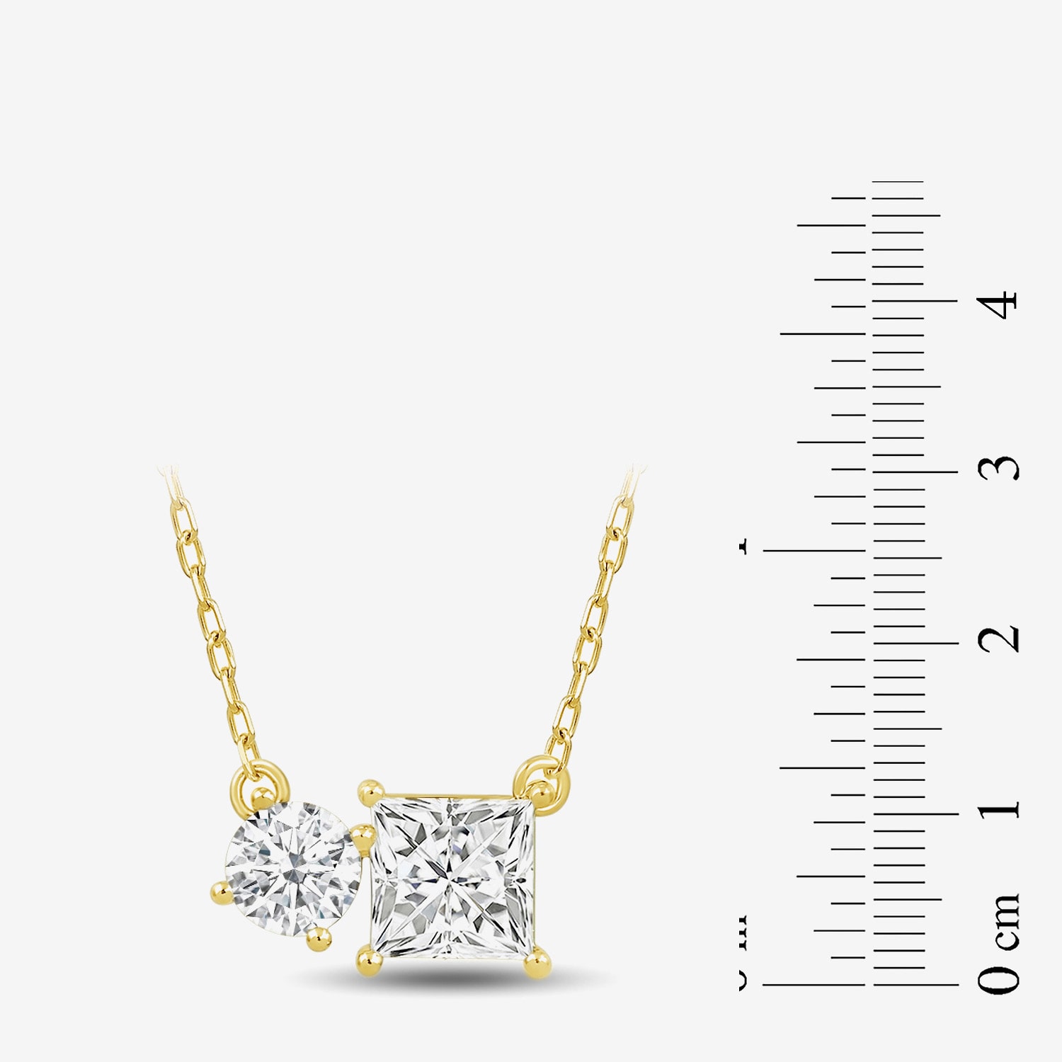 (F / Si2) Womens 1 CT. T.W. Lab Grown White Diamond 10K Gold 18 Inch Pendant Necklace