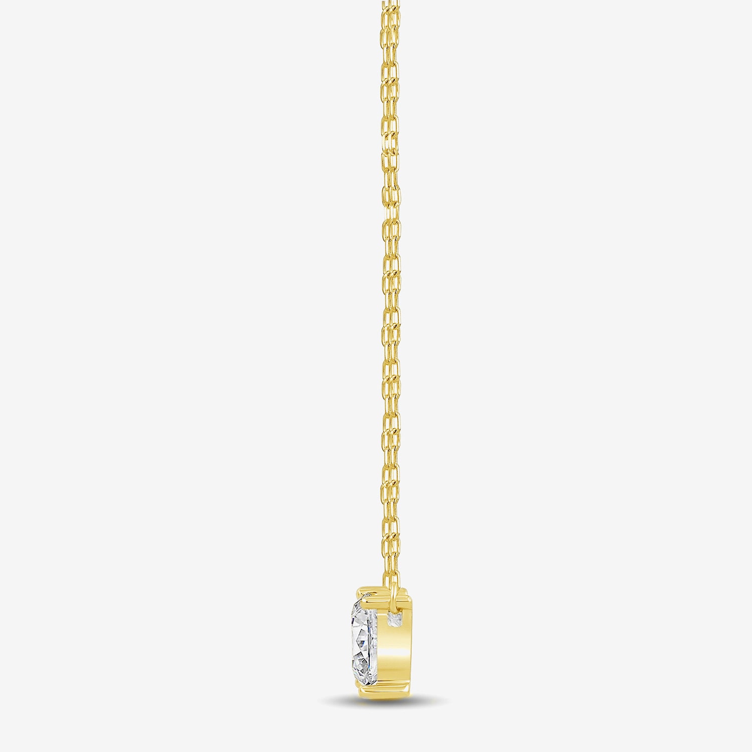 (F / Si2) Womens 1 CT. T.W. Lab Grown White Diamond 10K Gold 18 Inch Pendant Necklace