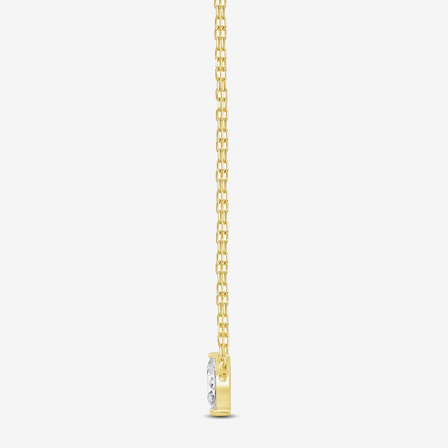 (F / Si2) Womens 1/2 CT. T.W. Lab Grown White Diamond 10K Gold 18 Inch Pendant Necklace