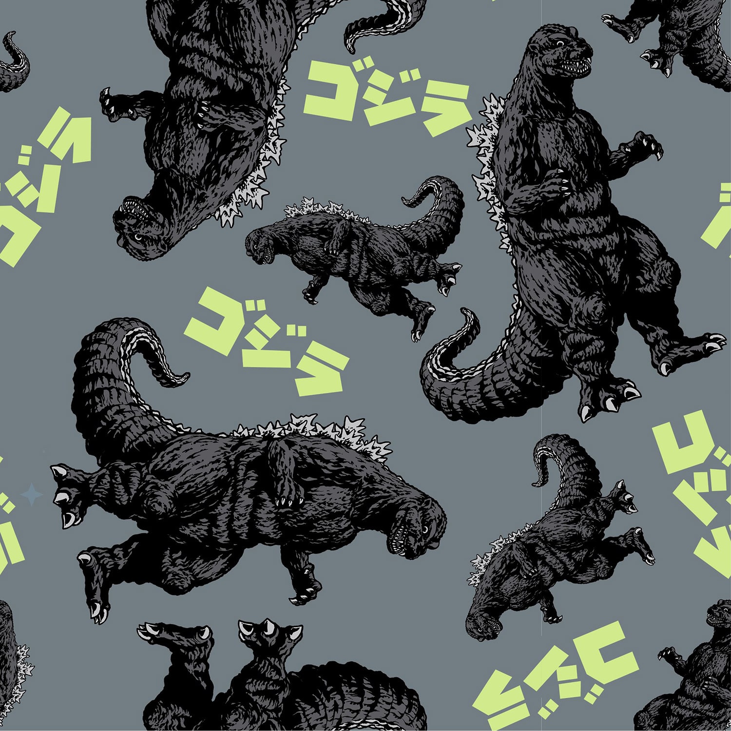 Mens Fleece Godzilla 1 Pair Pajama Pants
