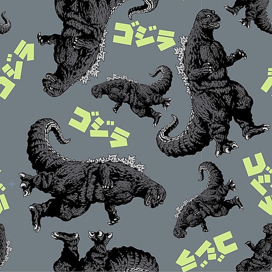 Mens Fleece Godzilla 1 Pair Pajama Pants