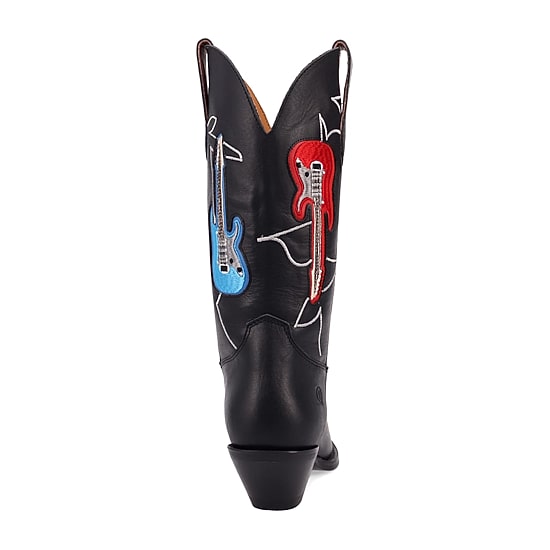Dingo Womens Jukebox Leather Boot Block Heel Cowboy Boots