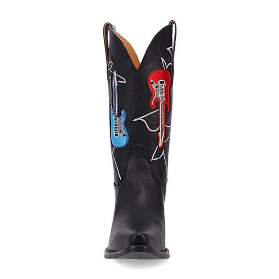 Dingo Womens Jukebox Leather Boot Block Heel Cowboy Boots
