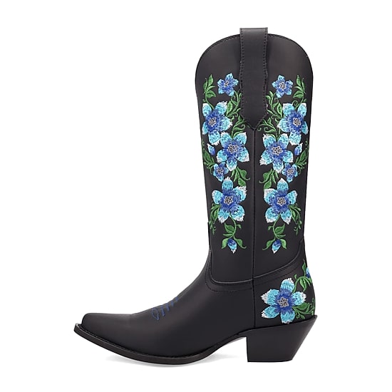 Dingo Womens Posie Leather Boot Block Heel Cowboy Boots