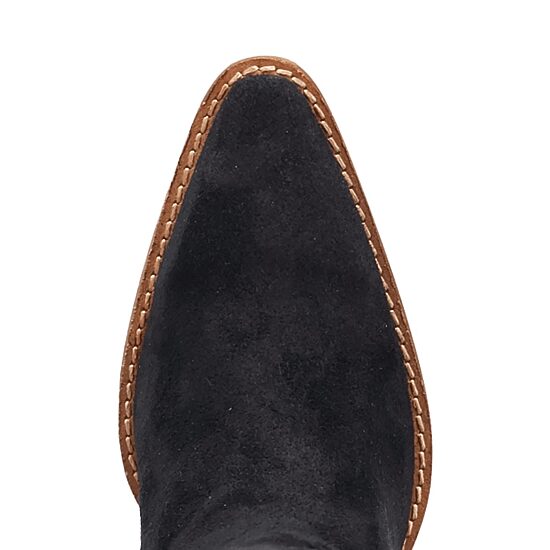 Dingo Womens Star Power Suede Leather Bootie Stacked Heel Cowboy Boots