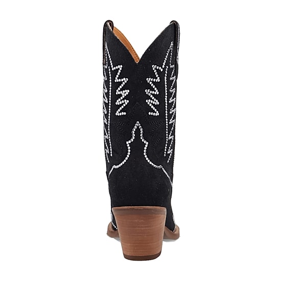Dingo Womens Tiny Pony Suede Leather Bootie Block Heel Cowboy Boots
