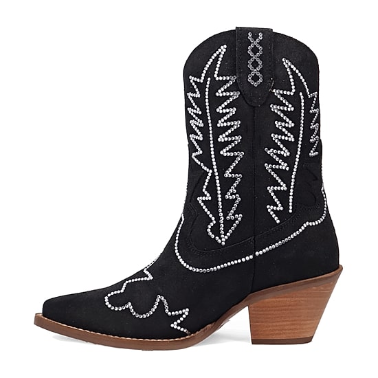 Dingo Womens Tiny Pony Suede Leather Bootie Block Heel Cowboy Boots