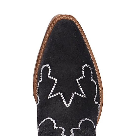Dingo Womens Tiny Pony Suede Leather Bootie Block Heel Cowboy Boots