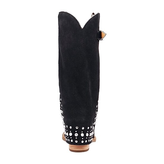 Dingo Womens Howdy Honey Suede Leather Boot Block Heel Cowboy Boots