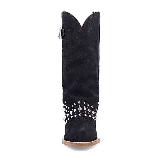 Dingo Womens Howdy Honey Suede Leather Boot Block Heel Cowboy Boots