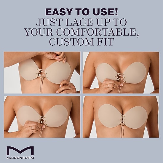Maidenform® Womens Lace-Up Adhesive Bra MDA105