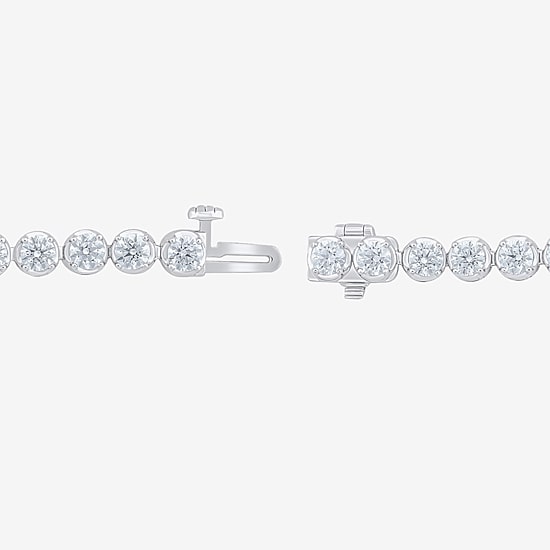 (F / Vs2) Womens 5 CT. T.W. Lab Grown White Diamond 10K Gold 7.25 Inch Tennis Bracelet