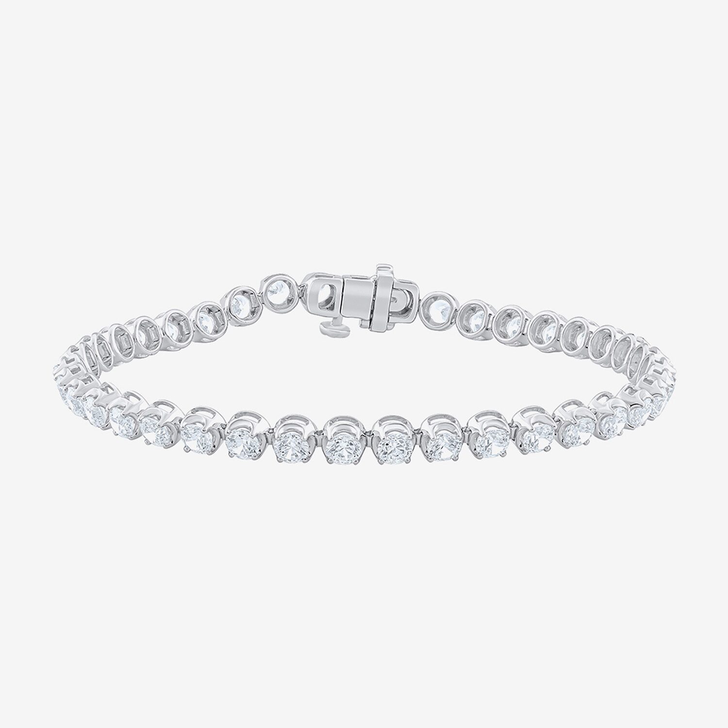 (F / Vs2) Womens 5 CT. T.W. Lab Grown White Diamond 10K Gold 7.25 Inch Tennis Bracelet