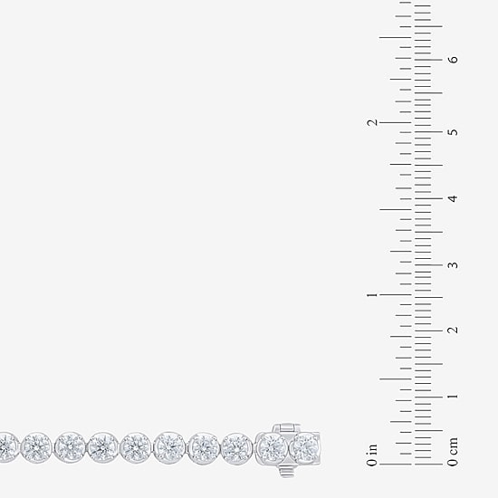 (F / Vs2) Womens 5 CT. T.W. Lab Grown White Diamond 10K Gold 7.25 Inch Tennis Bracelet