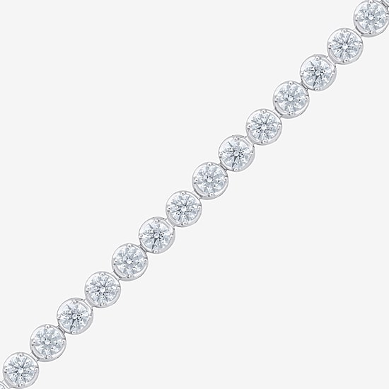 (F / Vs2) Womens 5 CT. T.W. Lab Grown White Diamond 10K Gold 7.25 Inch Tennis Bracelet