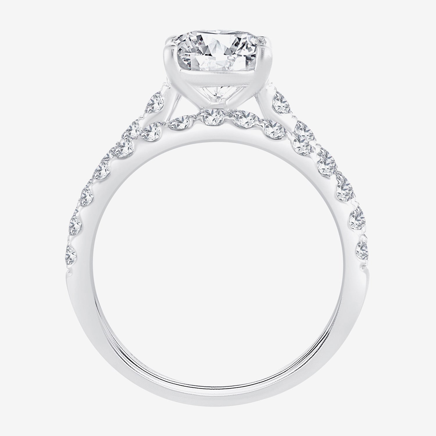 (H-I / SI1-SI2) Signature By Modern Bride Womens 3 CT. T.W. Lab Grown White Diamond 14K Gold Oval Bridal Set