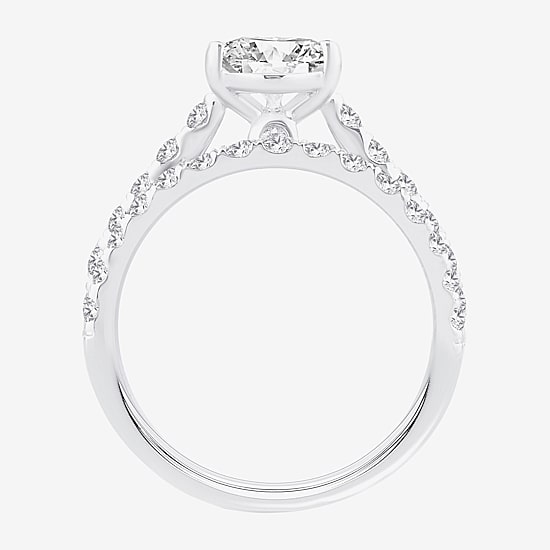 (H-I / SI1-SI2) Signature By Modern Bride Womens 2 1/2 CT. TW. Lab Grown White Diamond in 14K Gold Pear Bridal Set