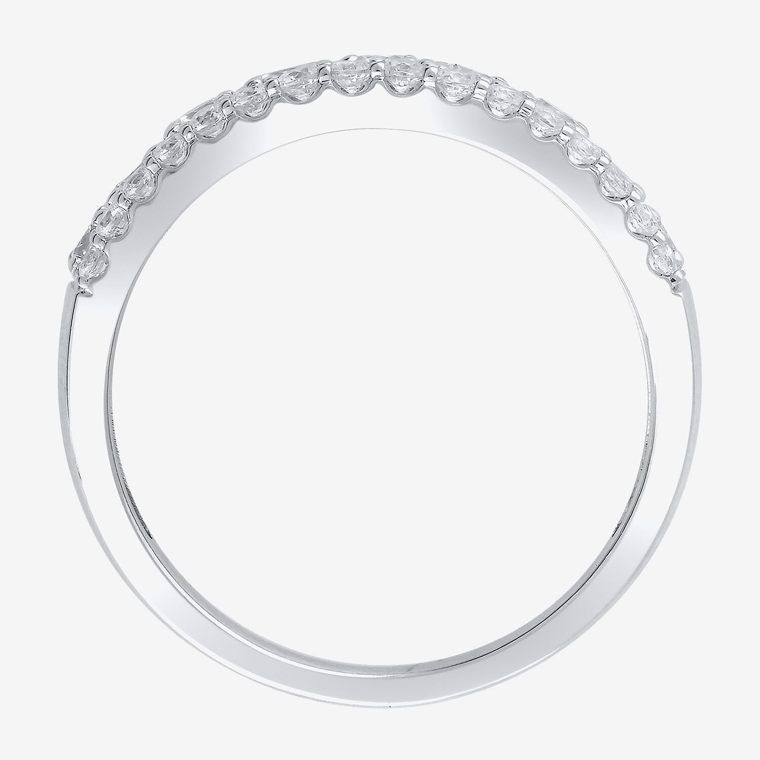 (F / Vs2) Womens 1 CT. T.W. Lab Grown White Diamond 10K Gold Anniversary Wedding Band