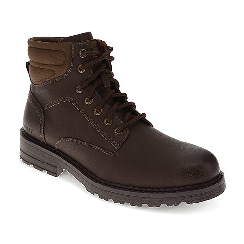 Dockers Mens Telford Flat Heel Lace Up Boots, 9 1/2 Medium, Brown