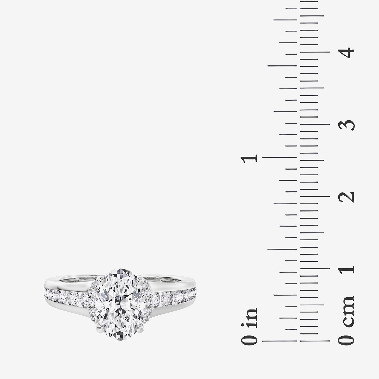 (F / Vs2) Womens 6 CT. T.W. Lab Grown White Diamond Platinum Oval Side Stone Engagement Ring