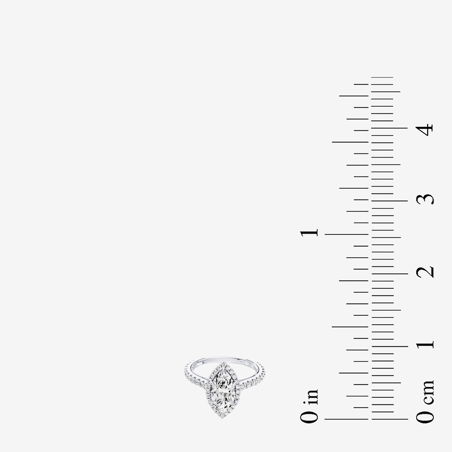 Enchanted Disney Fine Jewelry Cinderella (F / Si1) Womens 2 CT. T.W. Lab Grown White Diamond 10K Gold Marquise Princess Side Stone Halo Engagement Ring