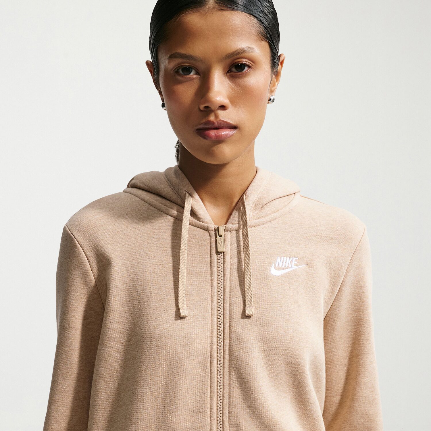 Nike Womens Long Sleeve Fleece Zipper Hoodie