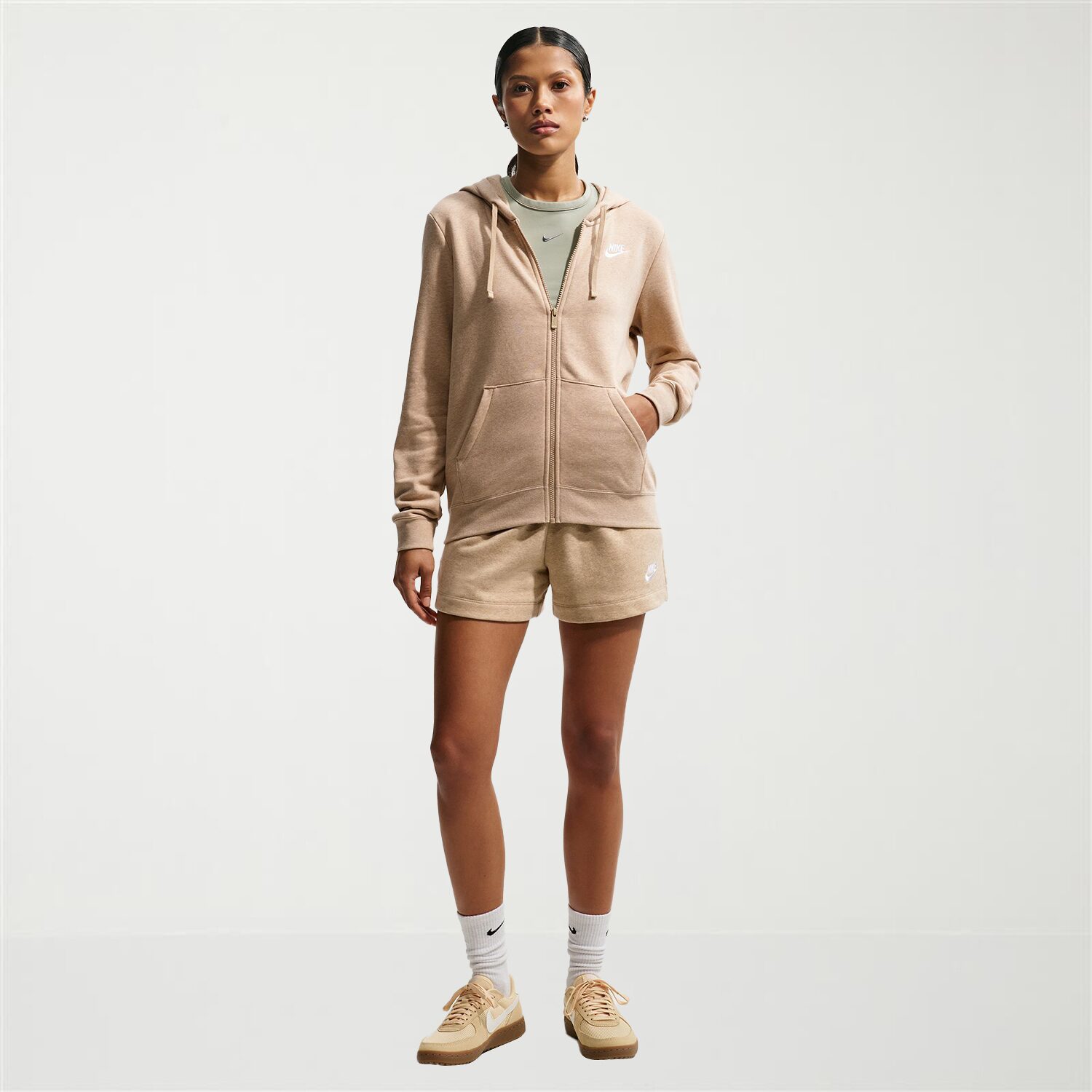 Nike Womens Long Sleeve Fleece Zipper Hoodie