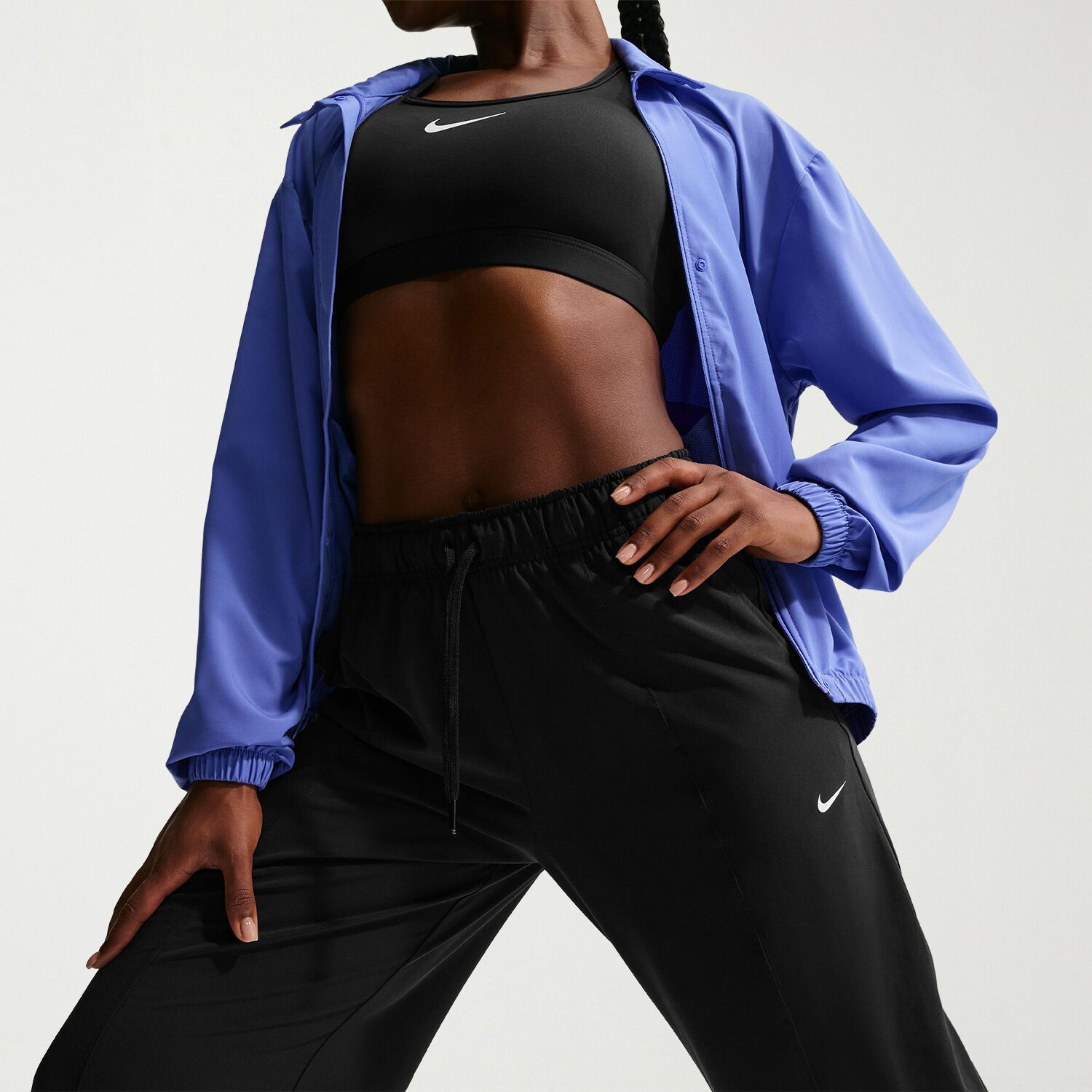 Nike Womens Wide Leg Mid Rise Regular Fit Workout Pant