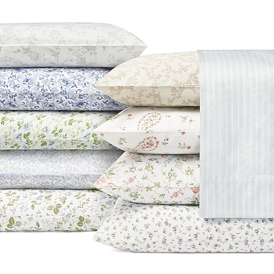 Laura Ashley 300 Thread Count Cotton Sateen Sheet Set