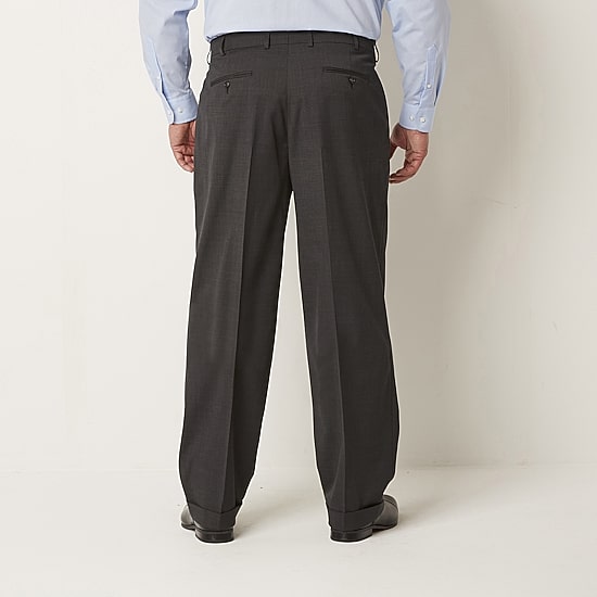 Stafford Coolmax All Season Ecomade Mens Big and Tall Classic Fit Pleated Front Suit Pant